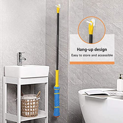 KeFanta Self-Wringing Twist Mop with 1 Extra Refill, 57" Long Handle, Blue - color: Blue (1 Handle & 2 Mop Heads)