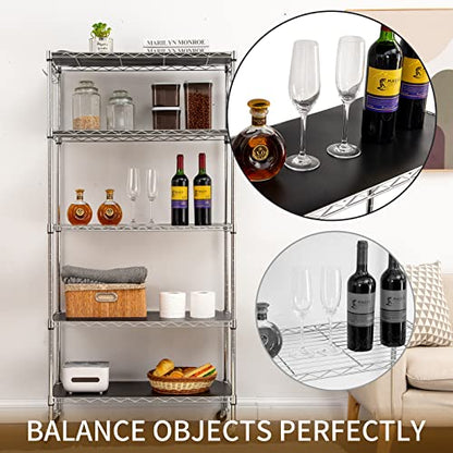 Poofzy Wire Shelf Liner 14" x 30", Set of 5 Black - color: Black, size: 14"x30" 5pcs
