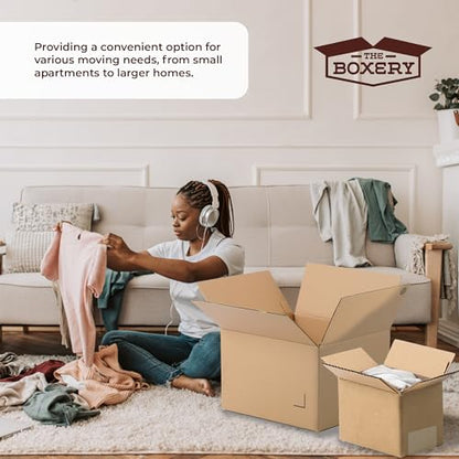 The Boxery Moving Boxes 25-Pack Small | 15x10x10 inch - size: SMALL-25-PACK
