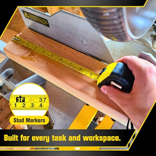 Bullseye Tape Measure 12 Ft - Small Retractable, Yellow, 3 Pack - color: Yellow