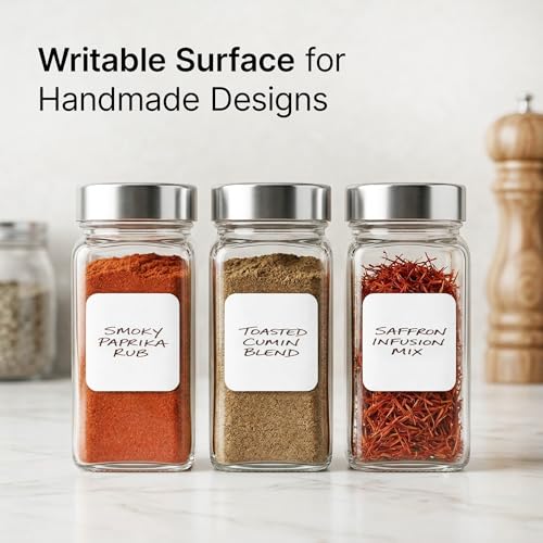 1" X 1" Matte White Printable Labels (30 Sheets, 1890 Stickers) - size: 1" X 1"