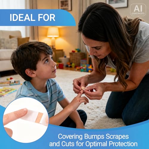 Adhesive Bandages 3/4" x 3" inch,800 Count Bulk Plastic PE Strip Bandage - size: 3/4" x 3"