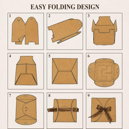 WEWILUCK Mini Brown Kraft Favor Boxes with Ribbons, 10 Pack, 3 x 3 x 3 Inch - color: Brown, size: Small 3"x3"x3" (10 Pack)