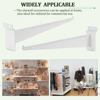 6'' Slat Wall Shelf Bracket,10 Pack Heavy Duty Slatwall Bracket - size: 6 inch-WT