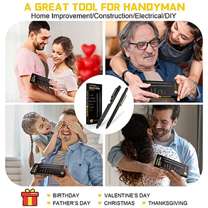 MAFEHAN 10-in-1 Multitool Pen Set, Gifts for Men Dad Husband Grandpa - color: Black&black