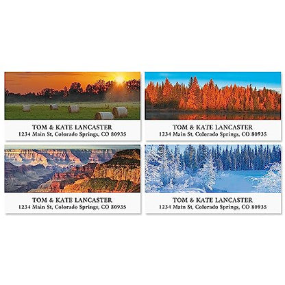 Nature's Beauty Self-Adhesive, Flat-Sheet Deluxe Address Labels (12 Designs) - style: Nature's Beauty