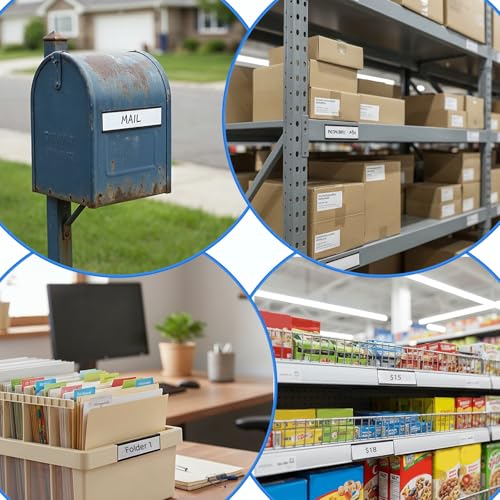 90 Pack C Channel Magnetic Label Holders for Metal Racks and Shelves with Paper Inserts and Clear Plastic Protectors, Magnetic Data Card Holders, File Cabinet Labels (1" x 3" and 2'' x 4'')
