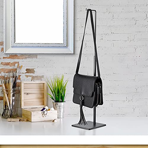 Hanging Hook Bag Stand - Set of 2 Adjustable Height Black Handbag Display Stand Set
