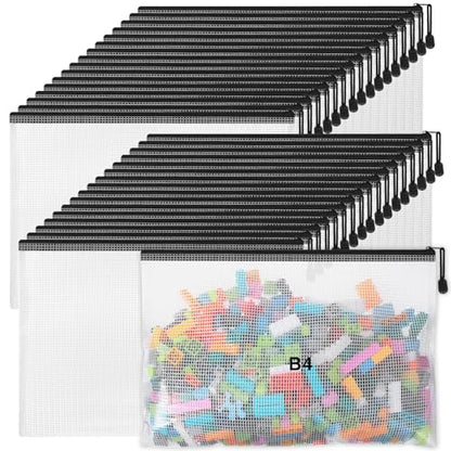 Jetec 32 Mesh Zipper Bags Bikini, Black, 15 x 11 Inch, 32 Pcs - color: Black, size: 15 x 11 Inch
