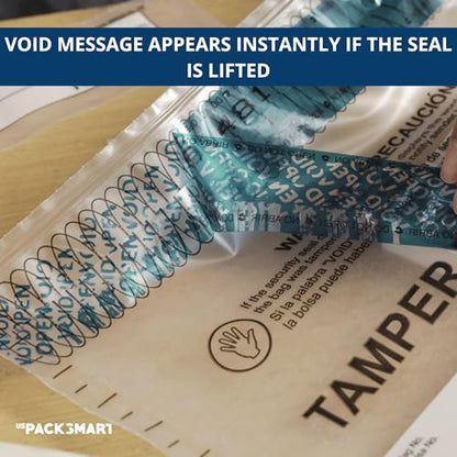 12"x16" Clear Plastic Deposit Bags with Security Tape Tamper Evident - Secure Bank Deposits, Cash Handling, & Currency Transport | Self-Sealing Tape with Hidden Graphics | 100-Pack - color: Clear, size: 12"x16"