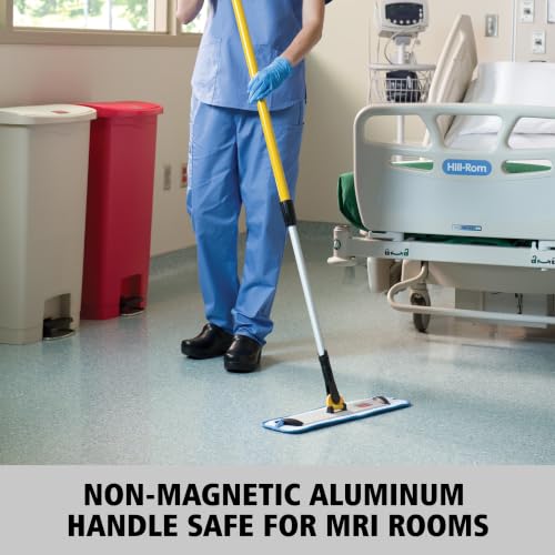 Rubbermaid Commercial Products HYGEN Quick-Connect Adjustable Extension Handle/Pole, Lightweight Cleaning Tool for Floors/Walls/Ceilings/Windows for Janitorial/Residential/Commercial/Business, Yellow