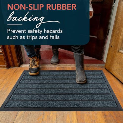 ubdyo Extra Durable Door Mat Outside Entrance (30" x 17", Bright Blue) - color: Bright Blue, size: 30" x 17" (Rectangular)