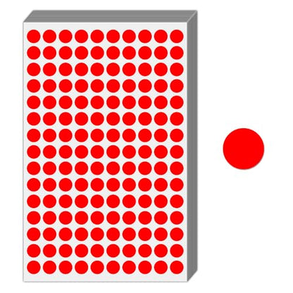 9000 Pieces, 1/2 inch - Red Dot Stickers, Small Round Circle Dots Labels - color: Red, size: 9000 Pieces