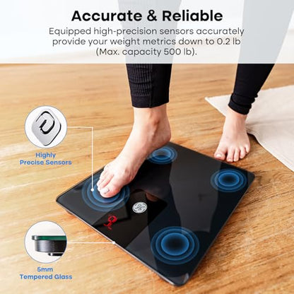 GE Bathroom Scale for Body Weight 500lbs, Digital Weight Scales Heavy Duty - color: Black