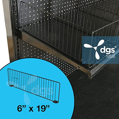 Retail Wire Divider for 19D Lozier & Madix Gondola Shelves, Black 6H