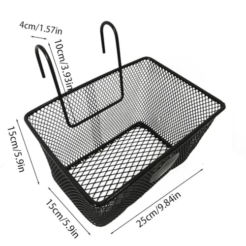 Front Bike Baskets, Front Handlebar Basket, Portable Storage Basket, Metal Mesh Bike Basket for Shopping Cycling Riding