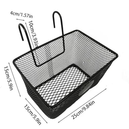 Front Bike Baskets, Front Handlebar Basket, Portable Storage Basket, Metal Mesh Bike Basket for Shopping Cycling Riding
