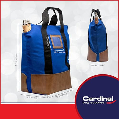 Locking Heavy Duty Courier Bag, 18x18x8 inch - color: Royal Blue