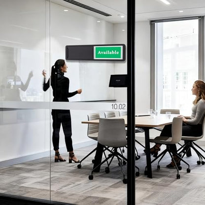 In Session or Available Door Sign, Sliding Privacy Indicator Signs - color: Black In Session Available