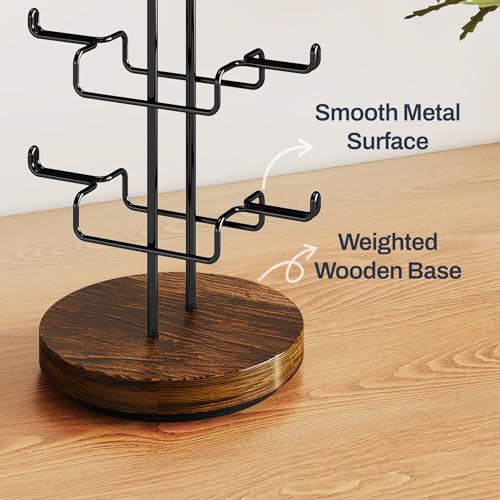 NiHome Rotatable Sunglasses Stand Organizer, Sunglasses Display Rack, Black - color: Black