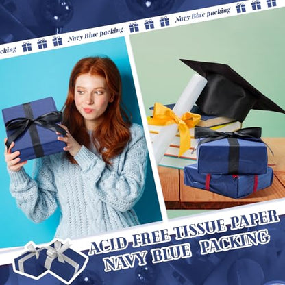 500 Sheets Navy Blue Tissue Paper Bulk 20 x 30 Inch for Rosh Hashanah Gifts - color: Navy Blue, size: 20 x 30 Inch