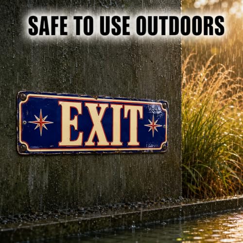 Exit Vintage Enamel Business Sign - style: EXIT