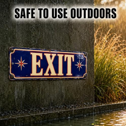 Exit Vintage Enamel Business Sign - style: EXIT