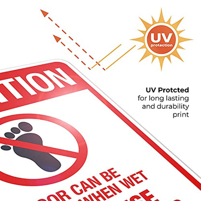Floor Can Be Slippery When Wet Sign, - size: 24x30