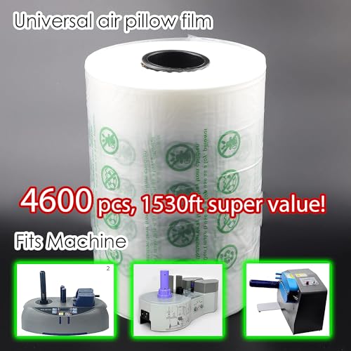 4600 pcs 4"x8" 1530ft Air Pillow Bag Film for Air Pillow Bag Machine Cushion Bubble Air Pillows, Air Bag Bubble cushioning wrap