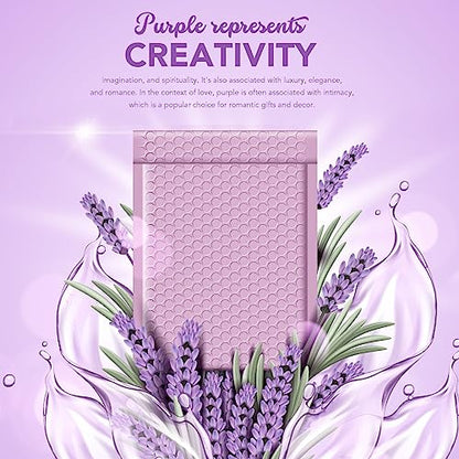 Metronic Bubble Mailers 6x10 Inch 100 Pack Lavender Padded Envelopes - color: Lavender Purple, size: 6x10" 100 pc