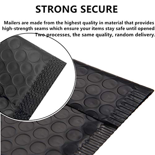Bubble Mailers 4x6 Inch 12 Pack Small Padded Envelopes Bags (Black) - color: Black