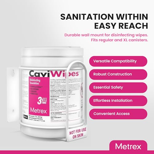 Metrex Wipe Wall Bracket, 12-Pack