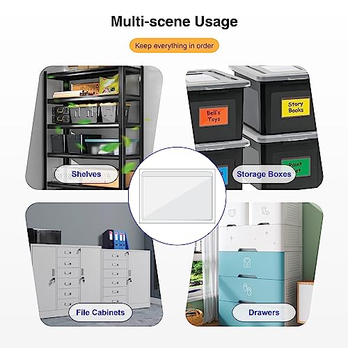 IMAGAME Clear Adhesive Business Card Pockets, 50 Pack - size: 2-1/2” x 4-1/8” for 2" x 3.5" Business Cards