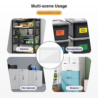 IMAGAME Clear Adhesive Business Card Pockets, 50 Pack - size: 2-1/2” x 4-1/8” for 2" x 3.5" Business Cards