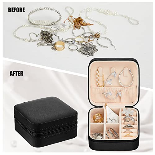 Taiyin 6/12/50 Pcs Travel Jewelry Case Bulk - color: Black