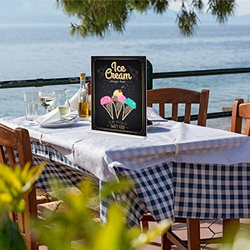 2 Pack 11 x 14 Inches Large Acrylic Sign Holder, Clear T Shaped Sign Holder Table Photo Menu Display Stand Double Sided Picture Flyer Sign Holder for Office Store Restaurant (11 x 14 Inches) - size: 11 x 14 Inches