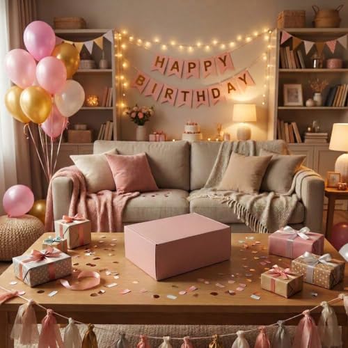 Pink Shipping Boxes 24 Pack 7x6x3 inches, Corrugated Cardboard Mailer Boxes - size: 7x6x3 Inch-24 Pack