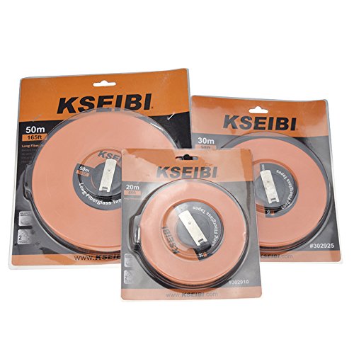 KSEIBI 302925 Long Fiberglass Tape Measure Double Face Printing Inch/Metric for Construction Work (100ft / 30m) - size: 30.5 m