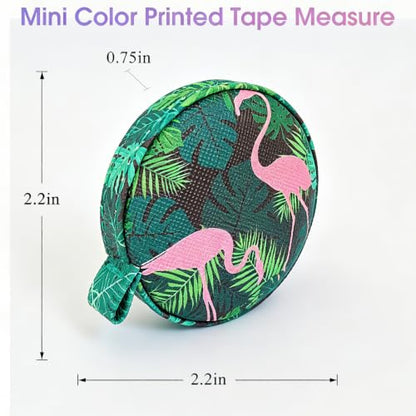 Body Measuring Tape for Body Cloth Tape Measure Fabric Tailors Sewing Medical Measurements TapeLeather Tape Measure Retractable Dual Sided Ruler (Flamingo Palm) - color: Flamingo Palm