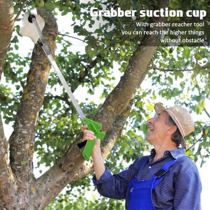 Sabary 2 Pcs 35 Inch Suction Cup Grabber Reacher Heavy Aluminum Trash Pick up Stick, Long Handy Aids Nonslip Claw Reach Tool for Elderly Pick up Trash Arm Extension Litter Picker(Green) - color: Green, size: 35 Inch