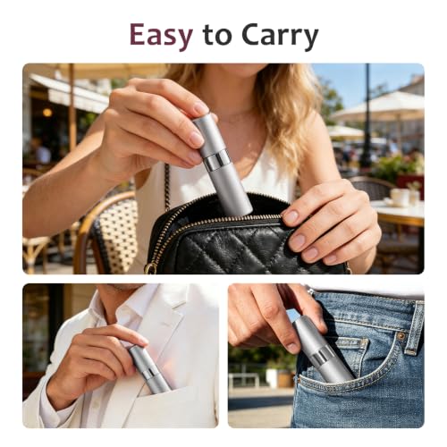 LISAPACK 8ml Travel Perfume Bottle Refillable, 3 PCS Cologne Atomizer Spray - color: 3 Silver