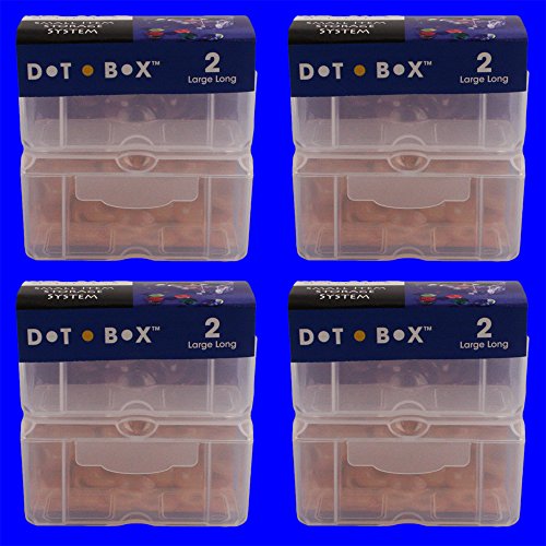 DotBox Large Long Box - 8 pcs - Little Storage Boxes - 4 Packages of 2 - size: Large Long Box