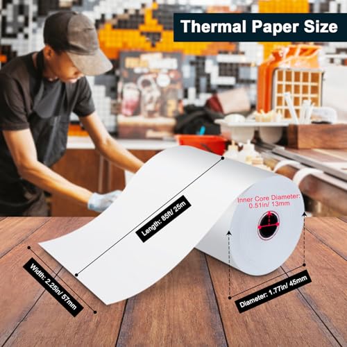 (150 Rolls) Thermal Receipt Paper 2 1/4 x 85 - BPA-Free Credit Card Machine Paper Rolls for POS Systems, Compatible with Square Terminal, Clover Flex and More - size: 150 Rolls- 2 1/4 x 85 thermal paper