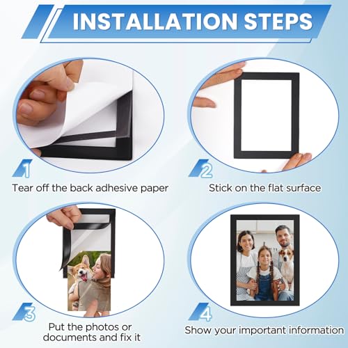 20 Pack Magnetic Sign Holder 5 * 7 inches with Magnetic Border - color: 20 Pack Black, size: 5x7