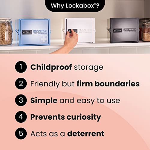 Lockabox One™ 10L Lockable Storage Box and Lock Box with Code (Opal White) - color: Opal White