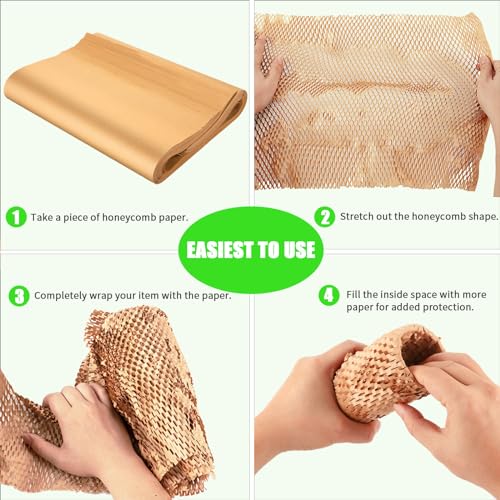 Packing Paper Sheets For Moving, MINHAO Honeycomb Packing Paper Sheets with 1.6X Stretchability for Shipping, Box Filler, Wrapping and Protecting Fragile Items Easy Use 4.74 Lbs (100 Sheets, 28"x15") - size: 100 PCS Sheets 28" x 15" 4.74 Lbs