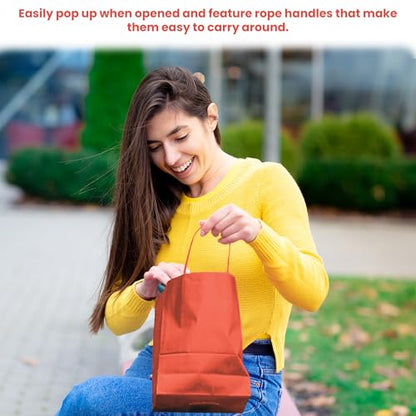 Novel Box Red Gift Bags with Handles 10 Pack 8x4x10 Inches - color: Red, size: Large