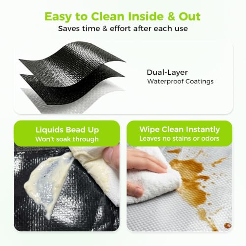 4 Pack Reusable Grocery Bags with Handles Waterproof Shopping Tote Bags - size: 33L