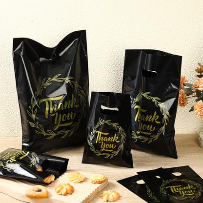 Jeyiour 300 Pcs Thank You Plastic Bags with Handles for business,Garland - style: Garland