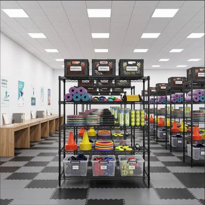 REIBII Storage Shelves, 3200LBS Heavy Duty&Adjustable Height for Garage - size: 1 SET-55.5" W X 18''D X 71" H